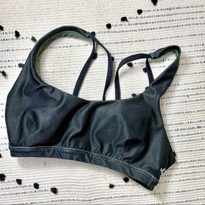 JOYLAB Black Green Strappy Sports Bra XS